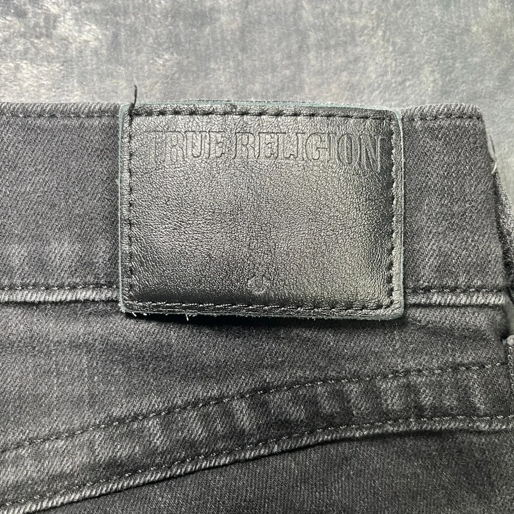 True Religion Ricky Jeans Men's (Fits 37x33) Black Relaxed Straight Denim Read